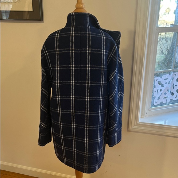 Blue Jcrew Plaid Coat - Picture 4 of 5